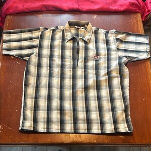Ben Davis Black and Cream Checkered Button Down Shirt